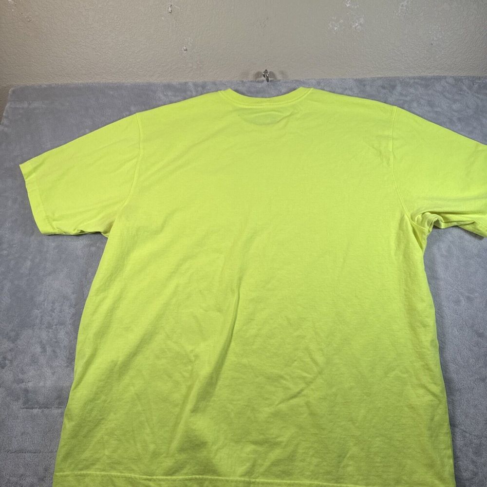Carhartt T Shirt‎ Men Extra Large Loose Fit Pocket Neon Yellow Work Wear Durable - Picture 10 of 12